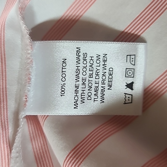 Foxcroft shaped  stripped button down blouse - Picture 9 of 9